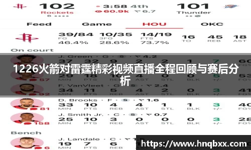 1226火箭对雷霆精彩视频直播全程回顾与赛后分析